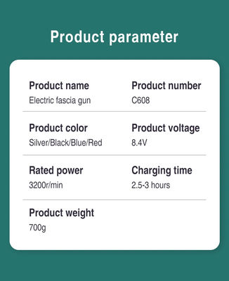 ホワイト 1500mAh プロフェッショナル 筋筋銃 マッサージ銃 環境に優しい マッサージ