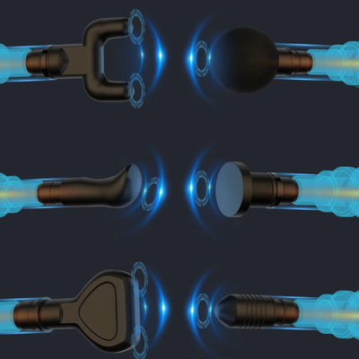 体マッサージ ミニ筋肉マッサージ銃 6 マッサージヘッドとタイム制御機能