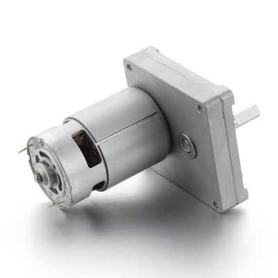 シルバー 42mm 高トルク スパーギア DC モーター 12V 24V 21.1W ブラシ付きDCギア モーター
