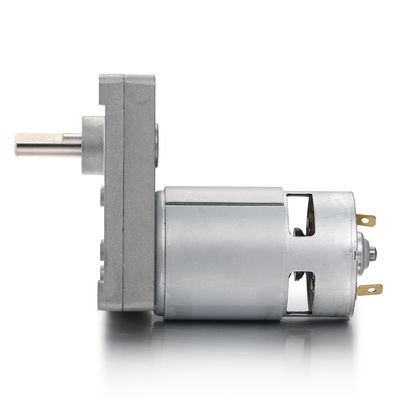 シルバー 42mm 高トルク スパーギア DC モーター 12V 24V 21.1W ブラシ付きDCギア モーター