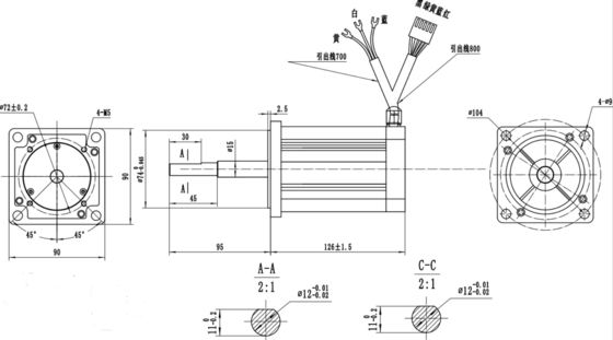 80mm 48v 440w ブッシュレスモーター ロボット家電の高性能と効率性