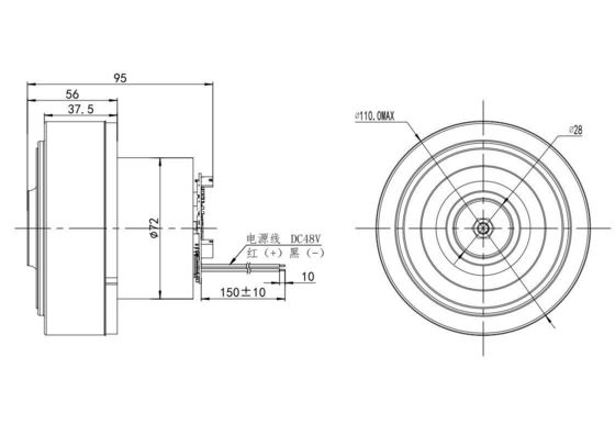 110mm 直径 40000rpm 220v 85W 電動タービン用のブラシレス直流モーター