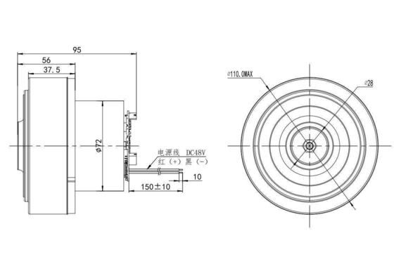 110mm 直径 IE 1 40000rpm 58w 220v DC 電動モーター トレーディングミール トレーディングミール