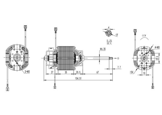 110v 220v AC Universal 電動モーター トレーディングミール 300w 11000rpm 12000rpm 54mm 50/60Hz