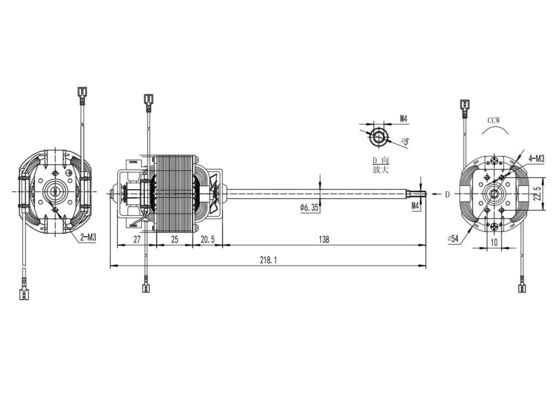 高トルク 110v 220v 100w 200w 300w AC 電動モーター トレーディングミールマシン 10000rpm