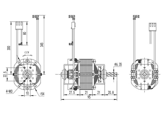 スピード 54mm モーター直径 全閉式ユニバーサルACモーター トレーディングミール 110v 220v