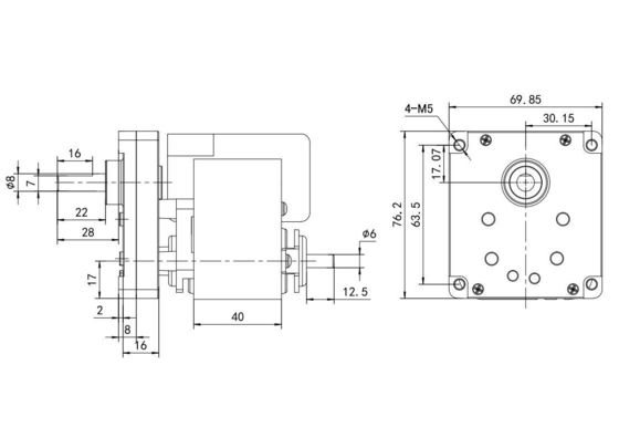 高トルク 61mm 2500rpm 3000rpm 50/60Hz トレーディングミール モーター 低騒音と単相