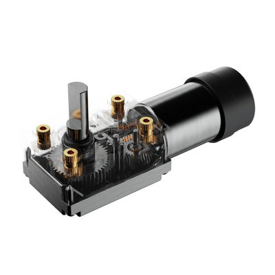 65% 効率 電動 DC モーター 高トルク 24V ワームギアモーター 減速ギアブレーキ