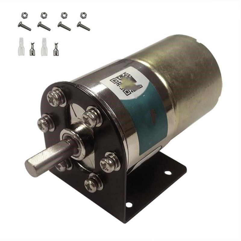 37mm直径 ギアボックス 大型トルク減速モーター 耐久性 長時間 12V 150rpm